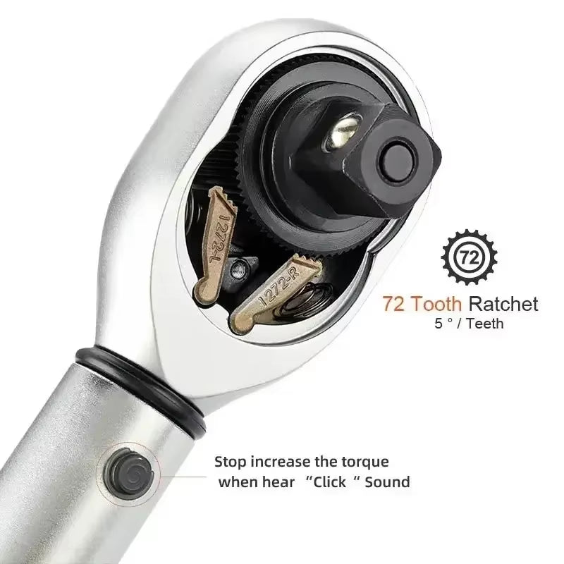 5-60N.M Torque Wrench 3/8 Inch Square Drive Torques Key ±3% High Precision Torque Wrench Professional Bicycle Automotive Tool