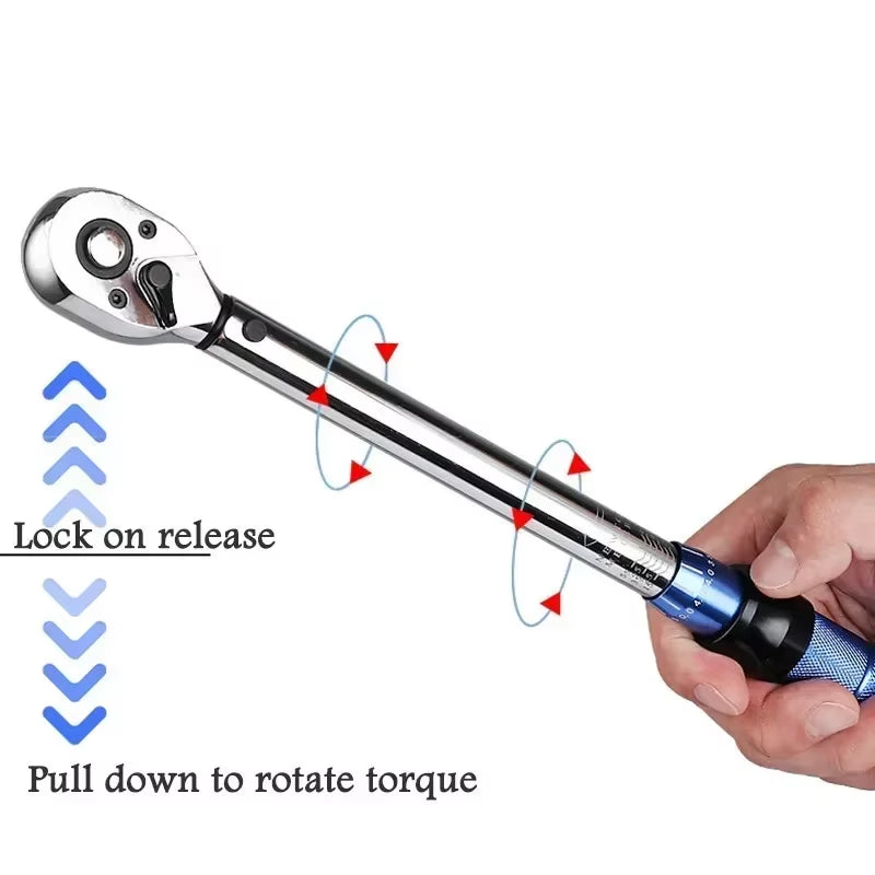 5-60N.M Torque Wrench 3/8 Inch Square Drive Torques Key ±3% High Precision Torque Wrench Professional Bicycle Automotive Tool